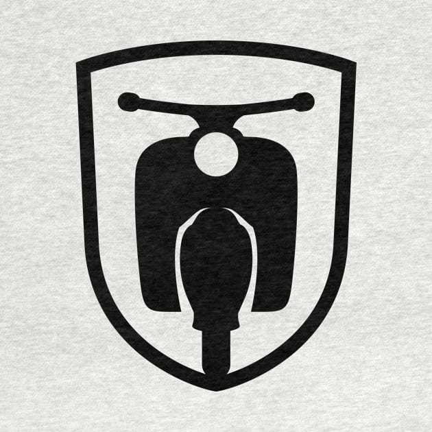 Moped motor scooter emblem (black) by GetThatCar